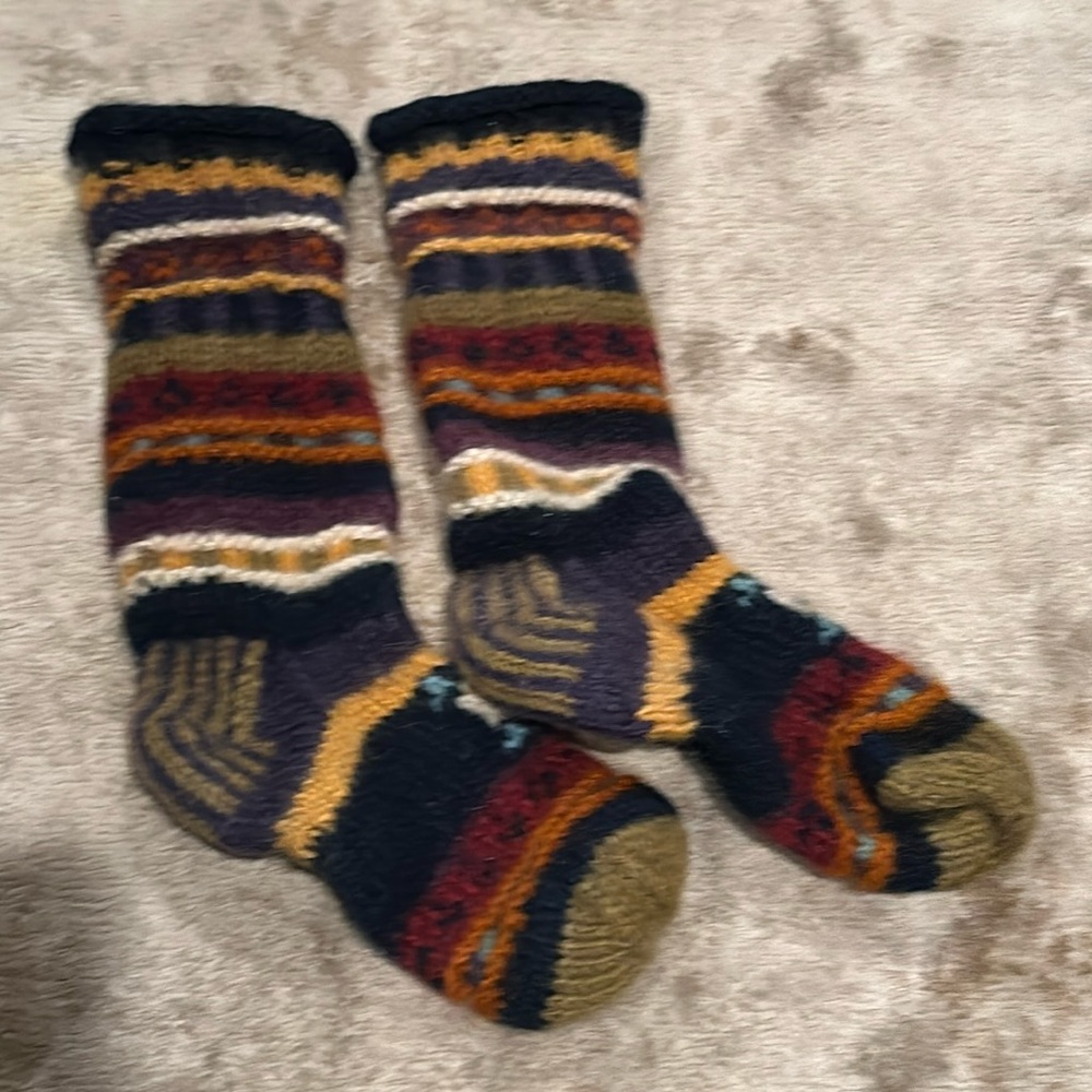 Knit thick socks